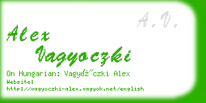 alex vagyoczki business card